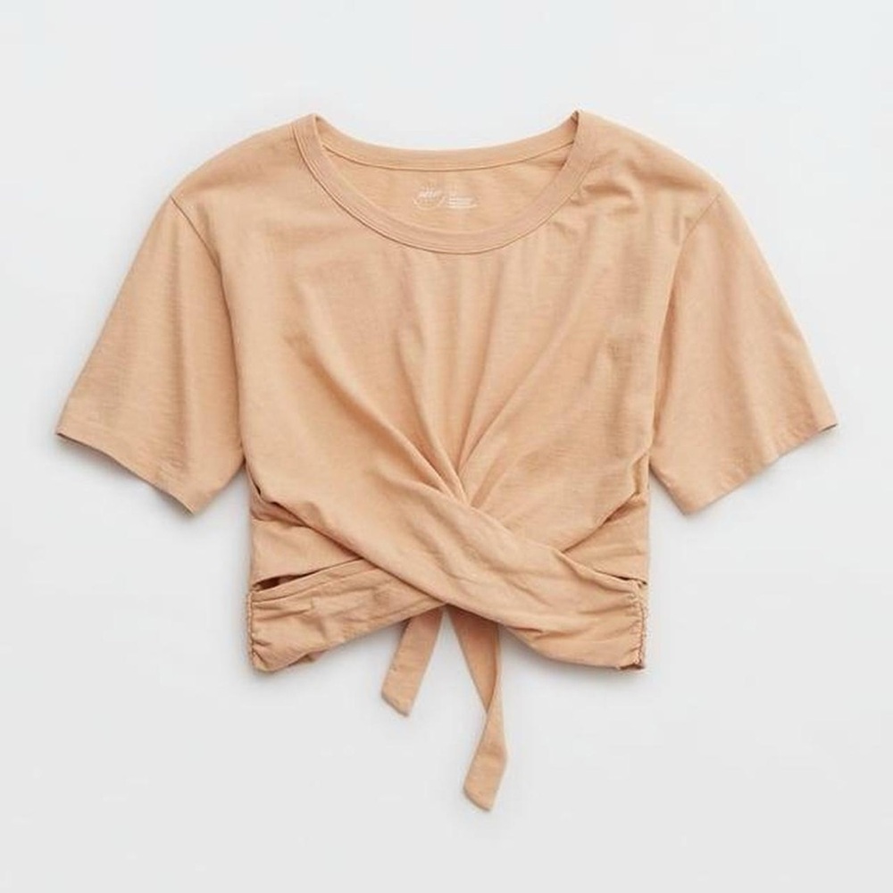 NWT Aerie Cropped Wrapback T-Shirt - Picture 2 of 11